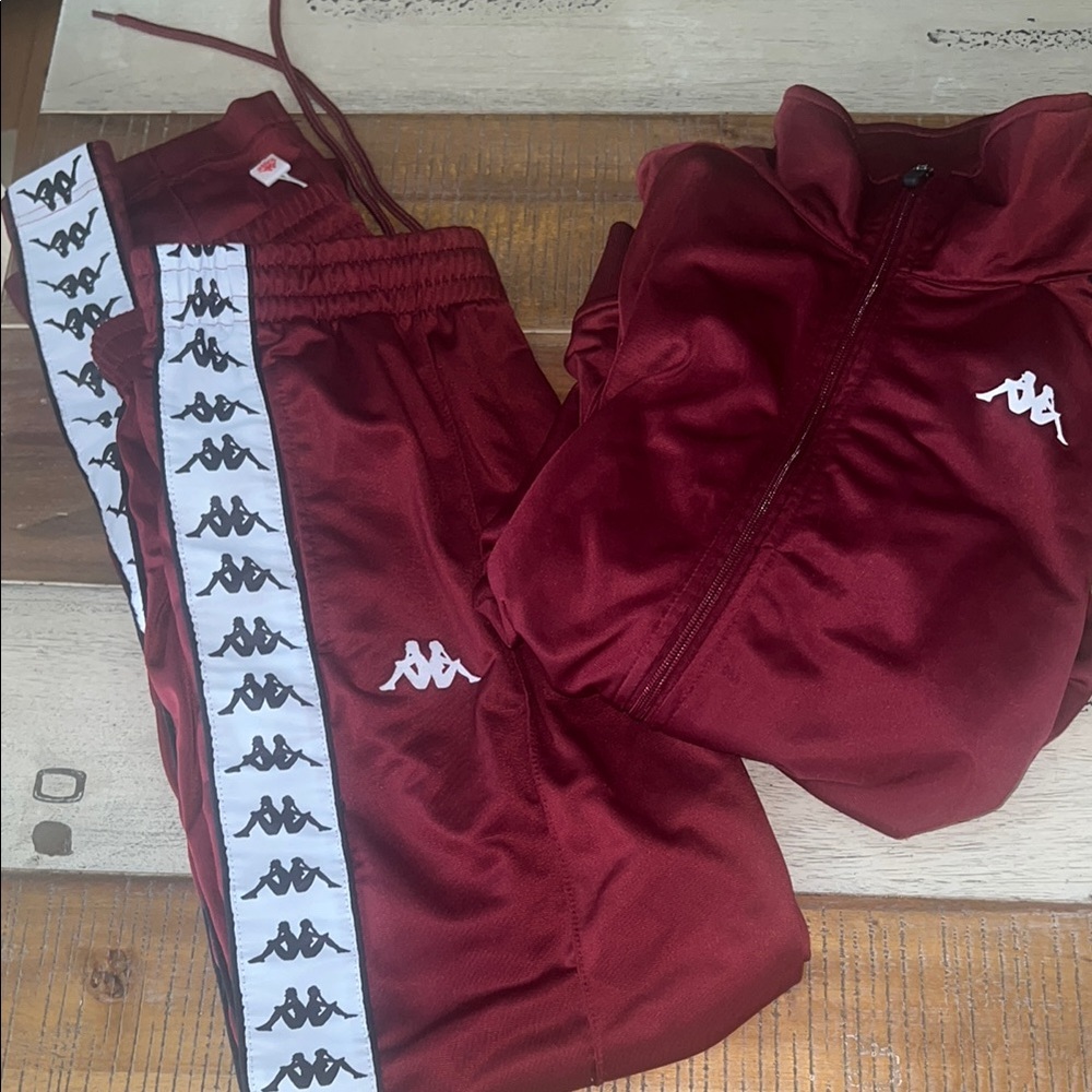 Kappa Maroon Track Pants